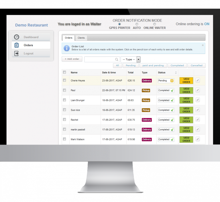 ORDERING WEBSITE FREE online ordering System for takeaways
